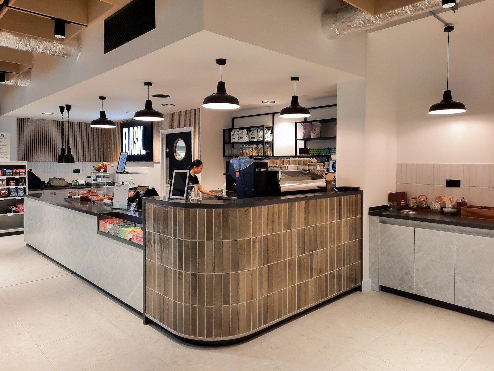 Modern café counter